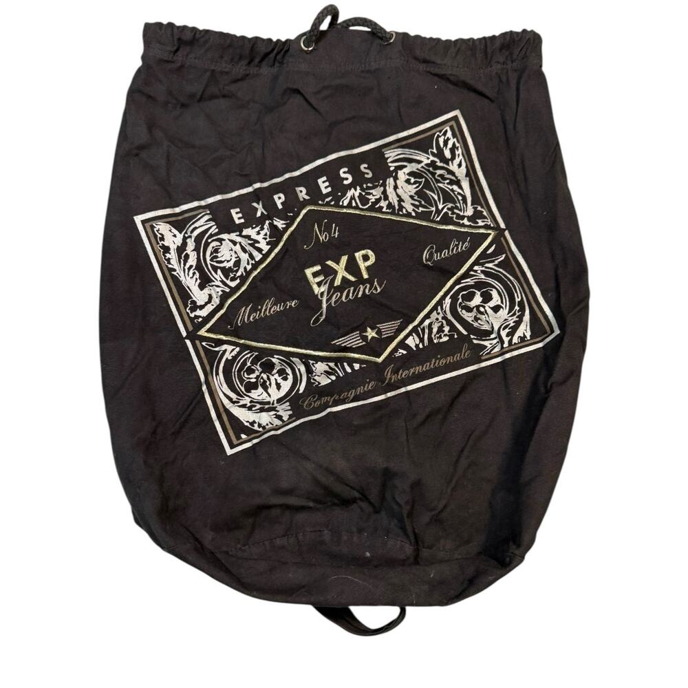 Vintage 90s Y2K Express Duffle Cinch Bag‎ Mallcore Grunge Revival Emo Satchel